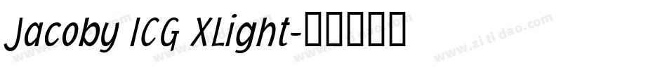 Jacoby ICG XLight字体转换